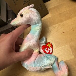 Ty Beanie Babies “Neon” the Seahorse Plush